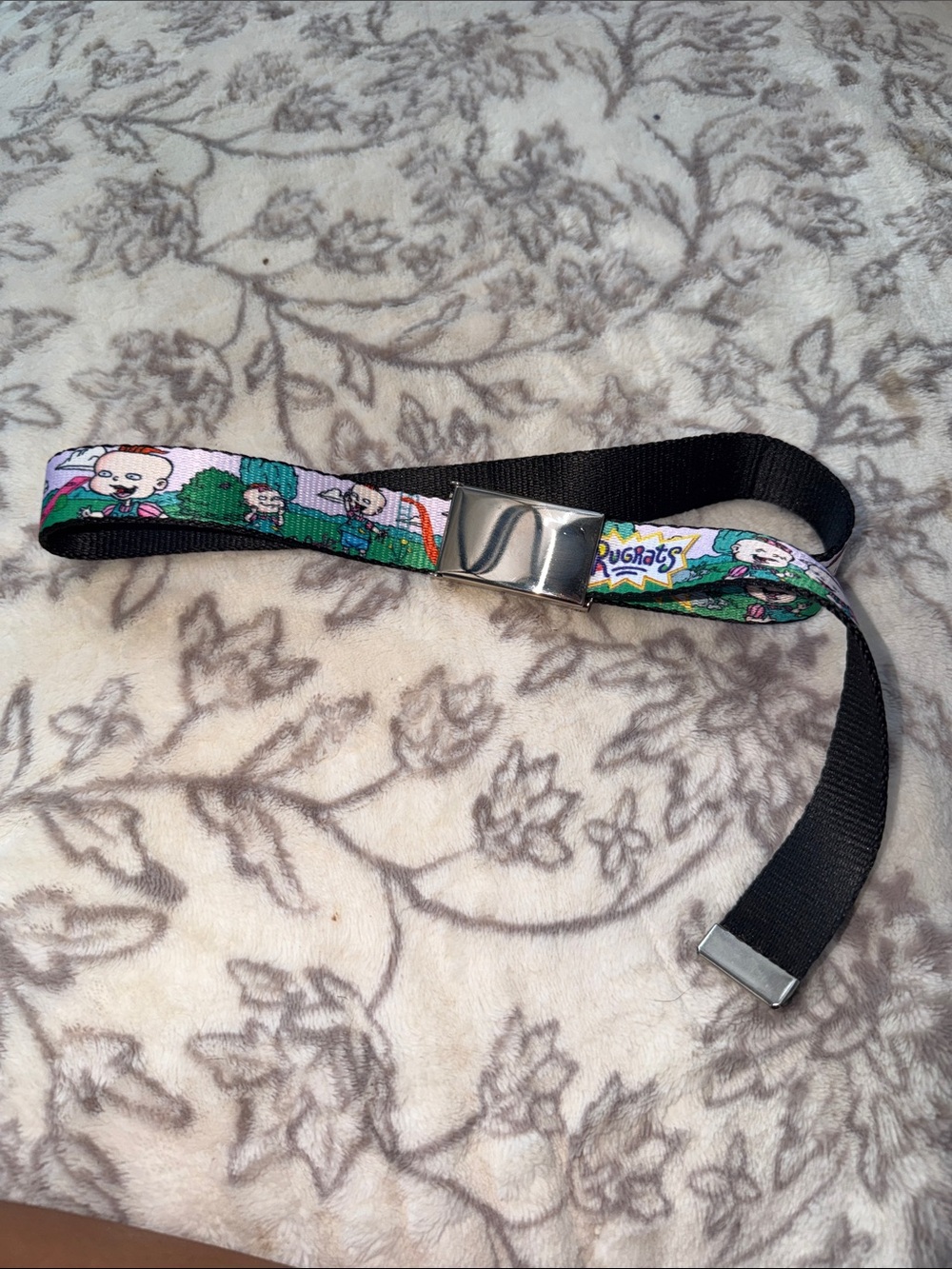 Rugrats Lil & Phil Outdoor Poses Chrome Buckle Web Belt kids